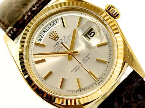 rolex oyster perpetual gold fluted bazel leather vintage|rolex wrist watch perpetual.